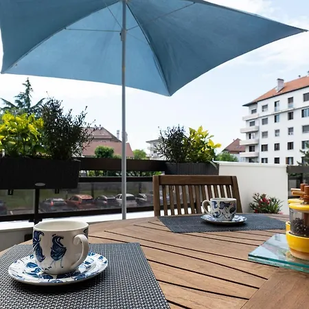 公寓 Black&brown : T2 Avec Terrasse Et Parking 阿讷西